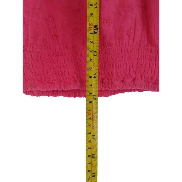 Cat & Jack Girls Pink Puff Sleeve Embroidered Blouse Size M/ 8. - Picture 8 of 8